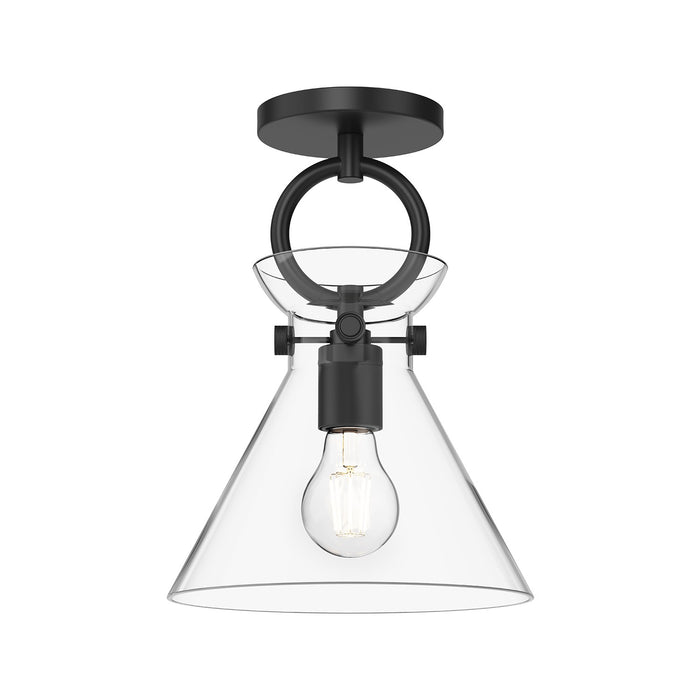 Alora One Light Semi-Flush Mount from the Emerson collection in Matte Black finish