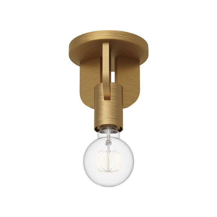 Alora One Light Semi-Flush Mount from the Claire collection in Aged Gold|Matte Black finish