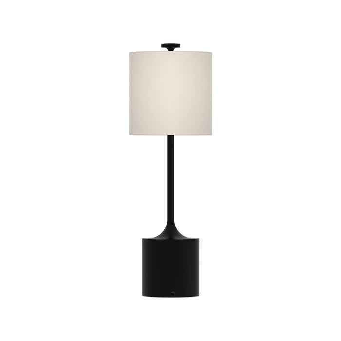 Alora One Light Table Lamp from the Issa collection in Brushed Gold/Ivory Linen|Matte Black/Ivory Linen|White/Ivory Linen finish