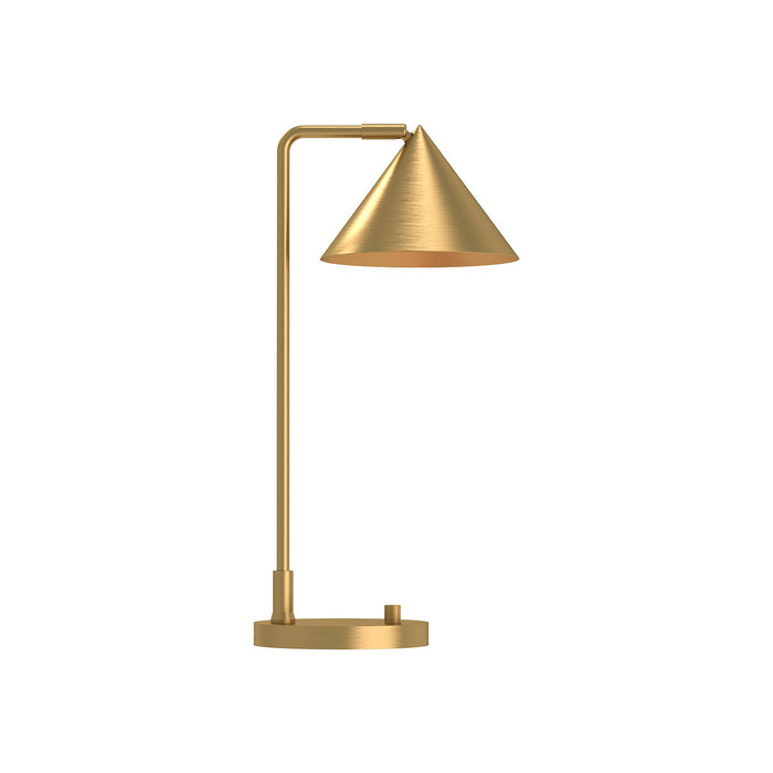 Alora One Light Table Lamp from the Remy collection in Brushed Gold|Matte Black|White finish