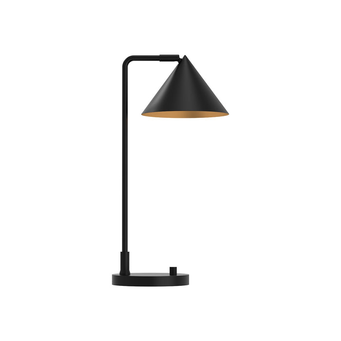 Alora One Light Table Lamp from the Remy collection in Brushed Gold|Matte Black|White finish