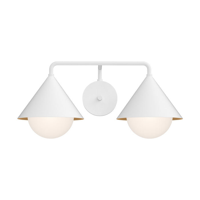 Alora Two Light Vanity from the Remy collection in Brushed Gold/Opal Glass|Matte Black/Opal Glass|White/Opal Glass finish