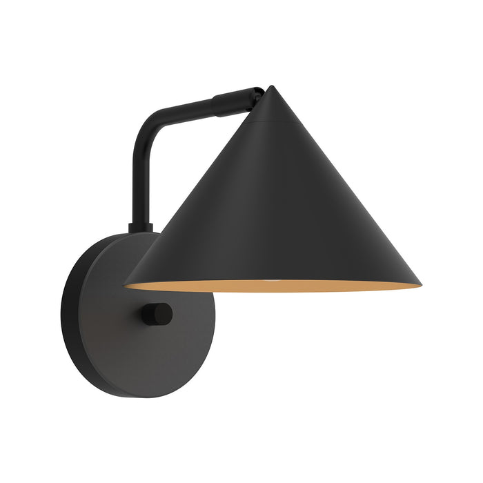 Alora One Light Wall Sconce from the Remy collection in Brushed Gold|Matte Black|White finish