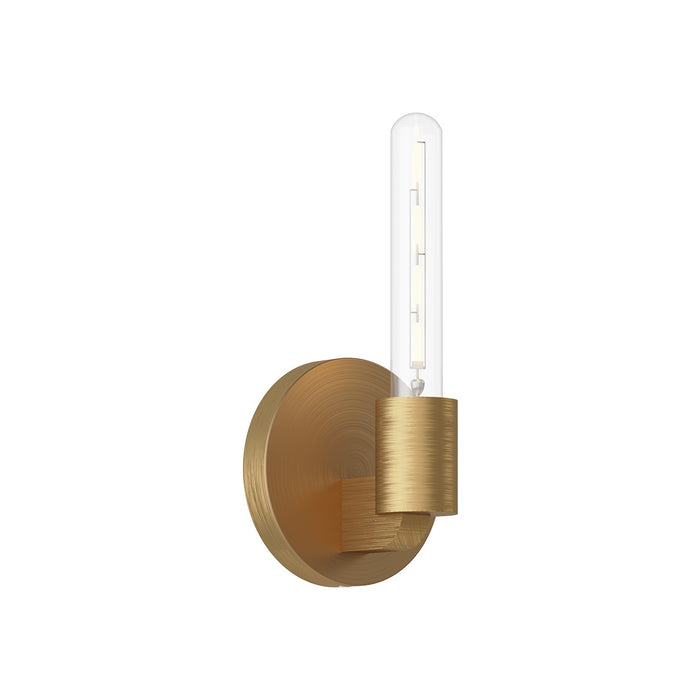 Alora One Light Wall Sconce from the Claire collection in Aged Gold|Matte Black finish