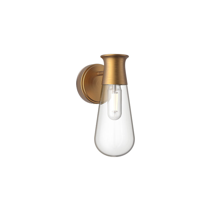 Alora One Light Wall Sconce from the Marcel collection in Aged Gold|Chrome|Matte Black finish