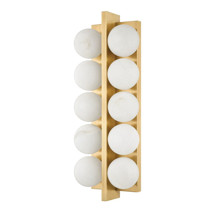 Corbett Lighting Ten Light Wall Sconce from the Emille collection in Vintage Brass finish