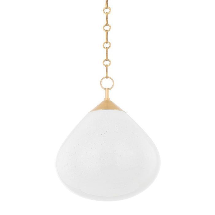 Corbett Lighting One Light Pendant from the Semilla collection in Vintage Brass finish
