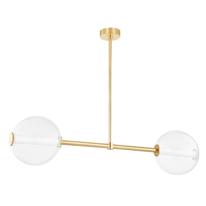 Hudson Valley LED Island Pendant from the Richford collection in Aged Brass finish