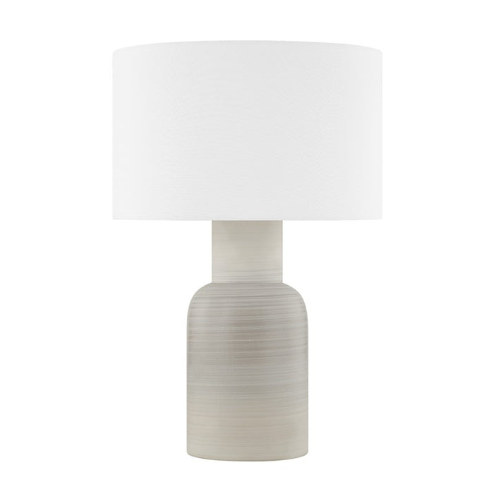 Hudson Valley One Light Table Lamp from the Breezy Point collection in Aged Brass/Matte Dune Ceramic finish