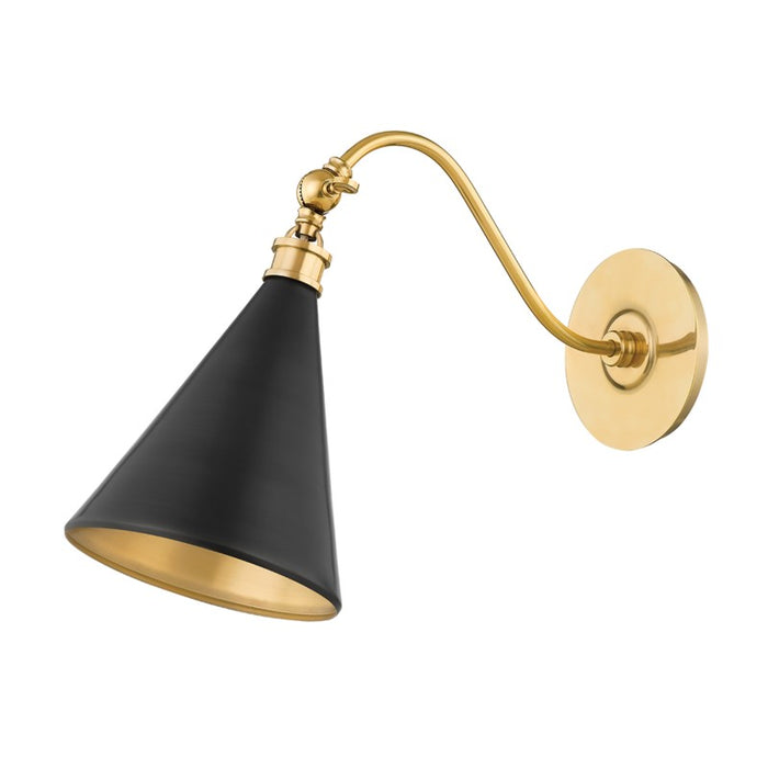 Hudson Valley One Light Wall Sconce from the Osterley collection in Aged/Antique Distressed Bronze finish