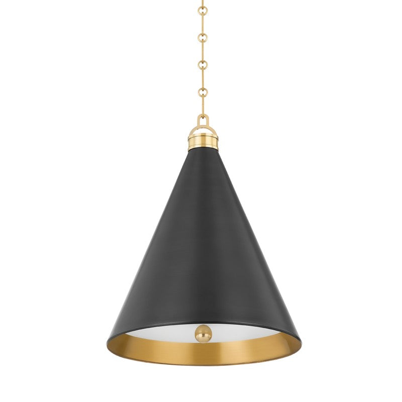 Hudson Valley One Light Pendant from the Osterley collection in Aged/Antique Distressed Bronze finish