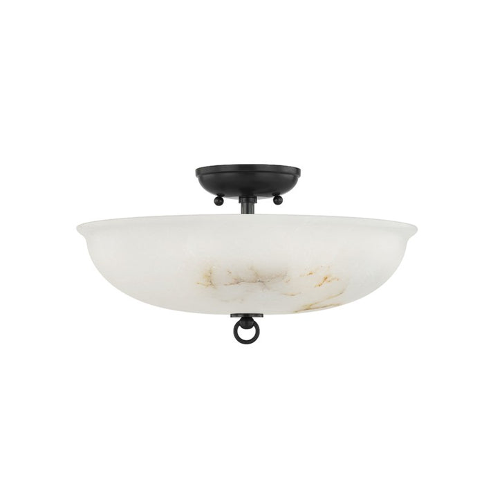Hudson Valley Three Light Semi Flush Mount from the Somerset collection in Distressed Bronze finish