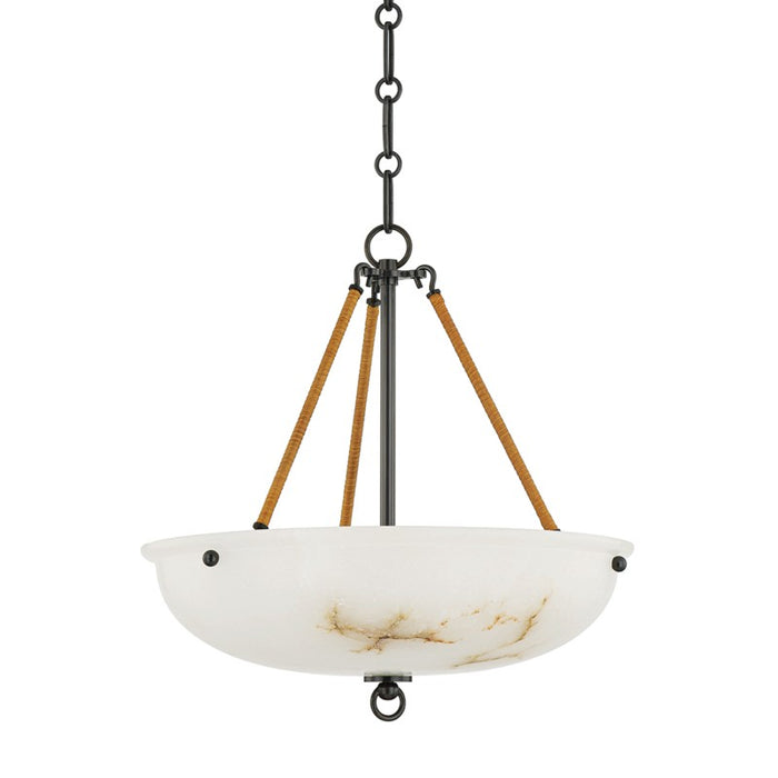 Hudson Valley Three Light Pendant from the Somerset collection in Distressed Bronze finish