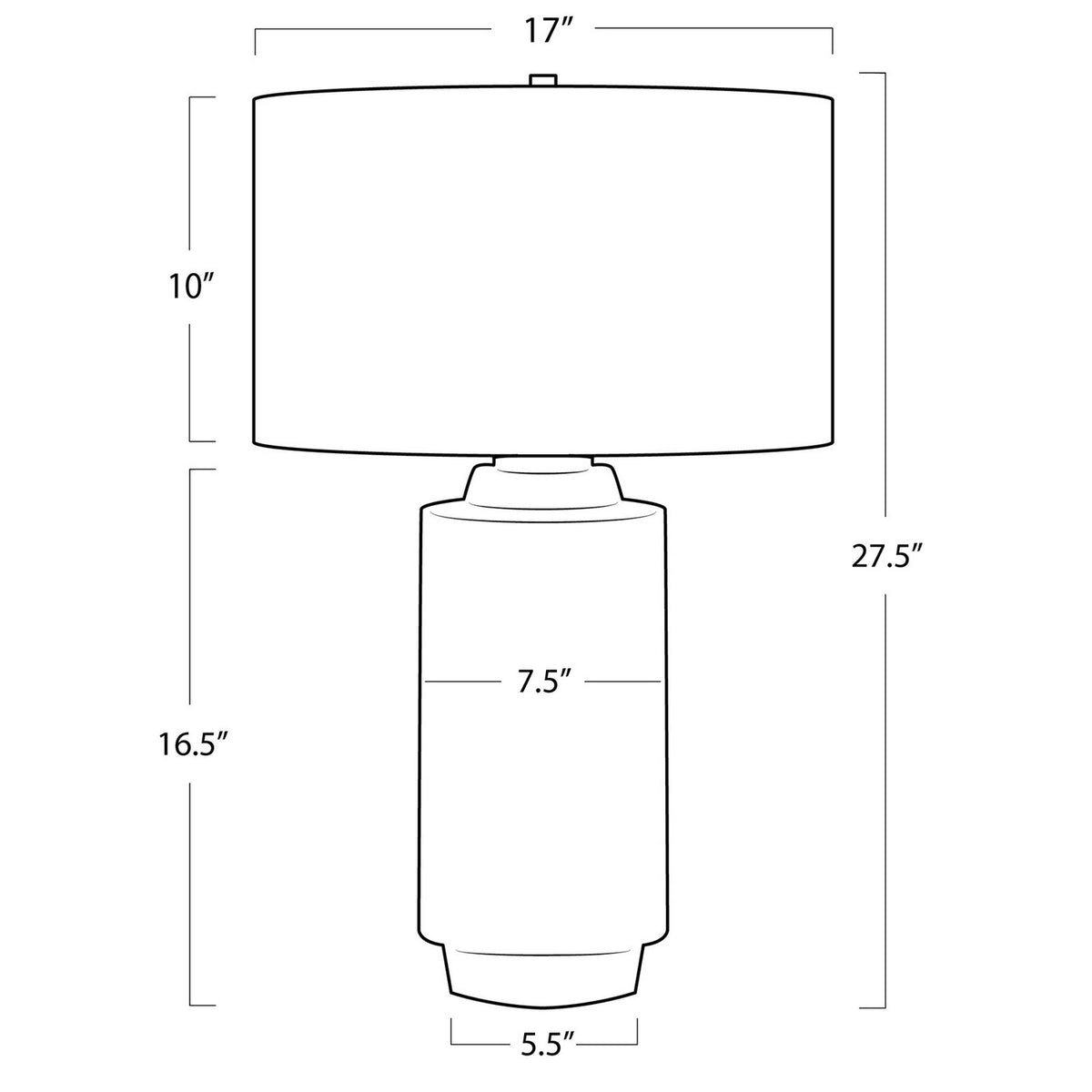 Regina Andrew - 13-1598 - One Light Table Lamp - Zuri - White