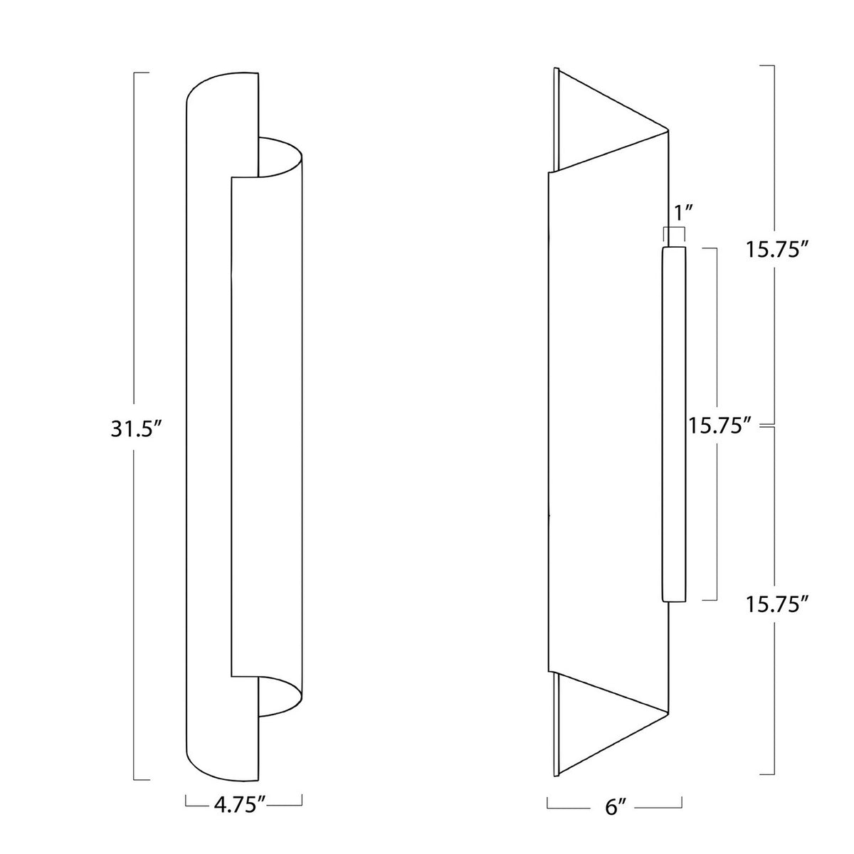Regina Andrew - 15-1214PN - Two Light Wall Sconce - Flute - Polished Nickel