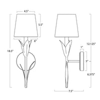 Regina Andrew - 15-1218GLD - One Light Wall Sconce - River Reed - Antique Gold Leaf