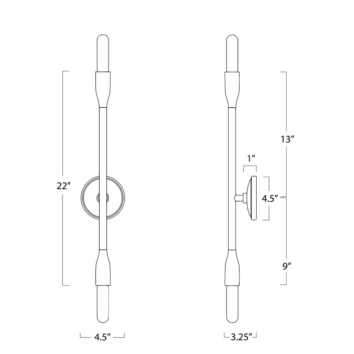 Regina Andrew - 15-1224PN - Two Light Wall Sconce - Cobra - Polished Nickel