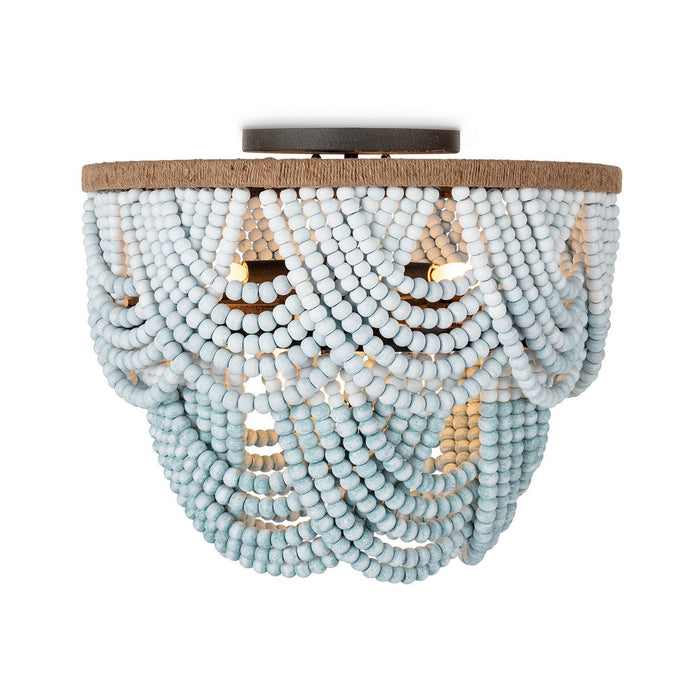 Regina Andrew Six Light Flush Mount from the Ombre collection in Blue finish