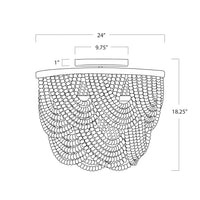 Regina Andrew - 16-1374WT - Six Light Flush Mount - Lorelei - White