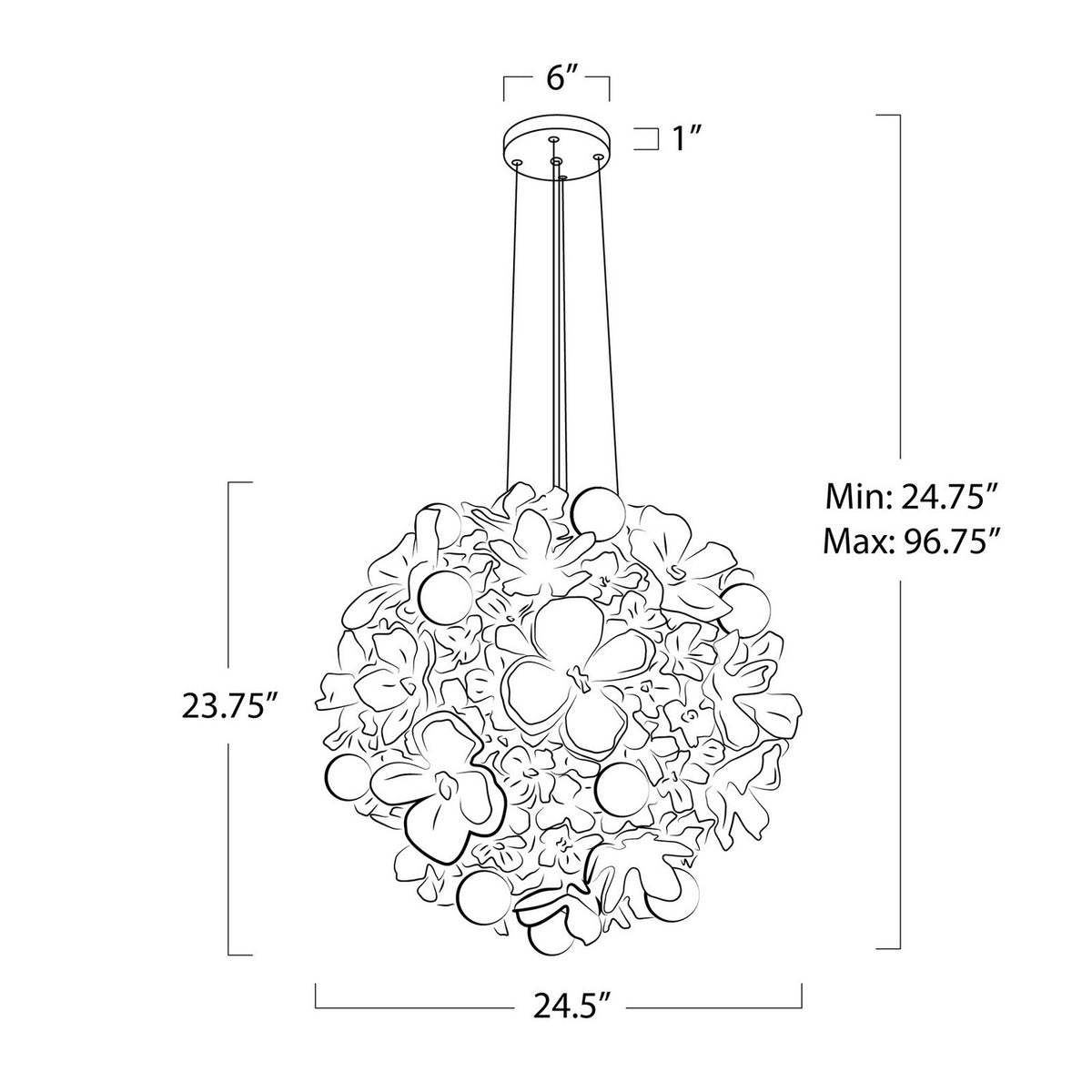 Regina Andrew - 16-1410 - LED Chandelier - Dogwood - White