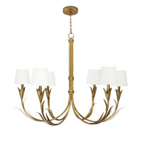 Regina Andrew - 16-1416GLD - Six Light Chandelier - River Reed - Antique Gold Leaf