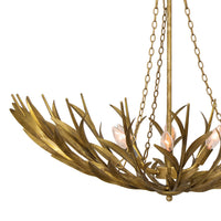 Regina Andrew - 16-1420GLD - Six Light Chandelier - River Reed - Antique Gold Leaf