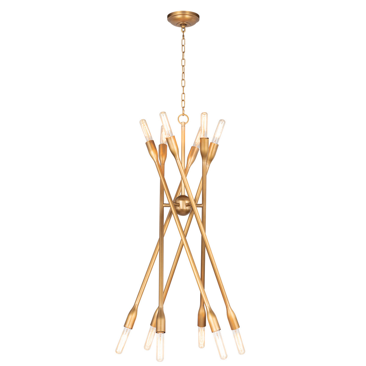 Regina Andrew - 16-1425NB - 12 Light Chandelier - Cobra - Natural Brass