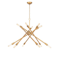 Regina Andrew - 16-1425NB - 12 Light Chandelier - Cobra - Natural Brass