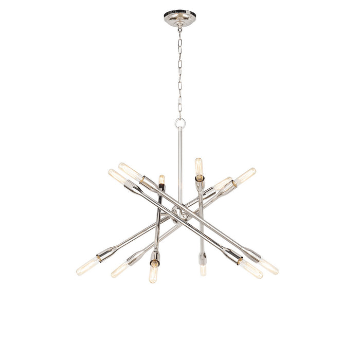 Regina Andrew 12 Light Chandelier from the Cobra collection in Polished Nickel finish