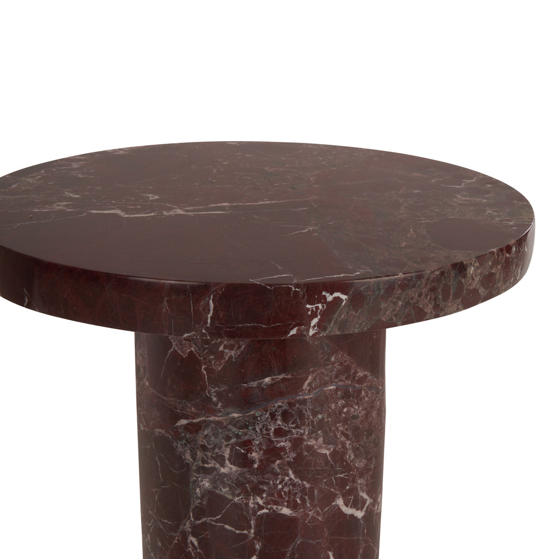 Chelsea House George Marble Side Table - Garnet