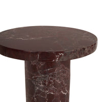Chelsea House George Marble Side Table - Garnet