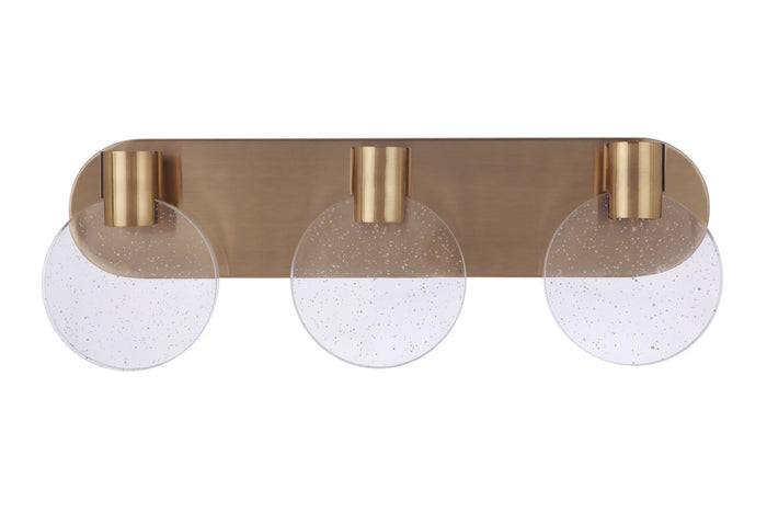 Craftmade LED Vanity from the Glisten collection in Satin Brass finish