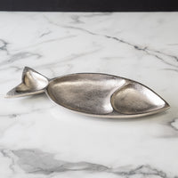 Design Shop Textured Aluminum Fish-Shaped Serving Dish