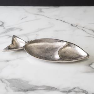 Design Shop Textured Aluminum Fish-Shaped Serving Dish