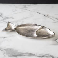 Design Shop Textured Aluminum Fish-Shaped Serving Dish