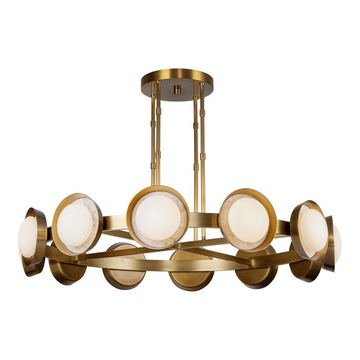 Alora LED Chandelier from the Alonso collection in Vintage Brass finish