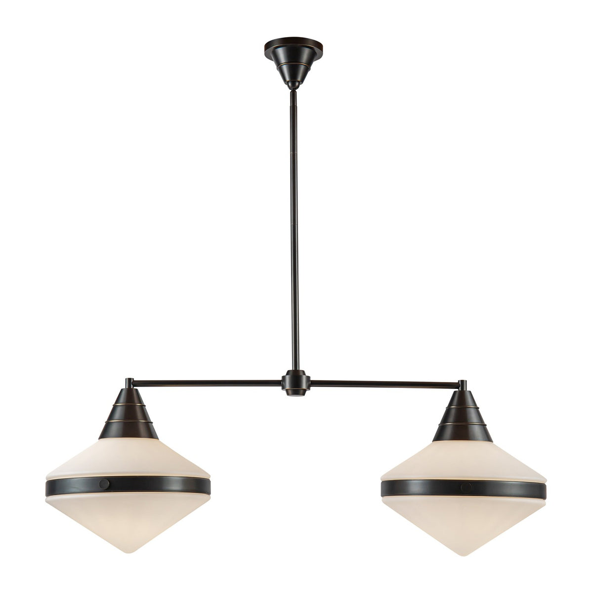 Alora - LP348241UBOP - Two Light Linear Pendant - Willard - Urban Bronze/Opal Matte Glass