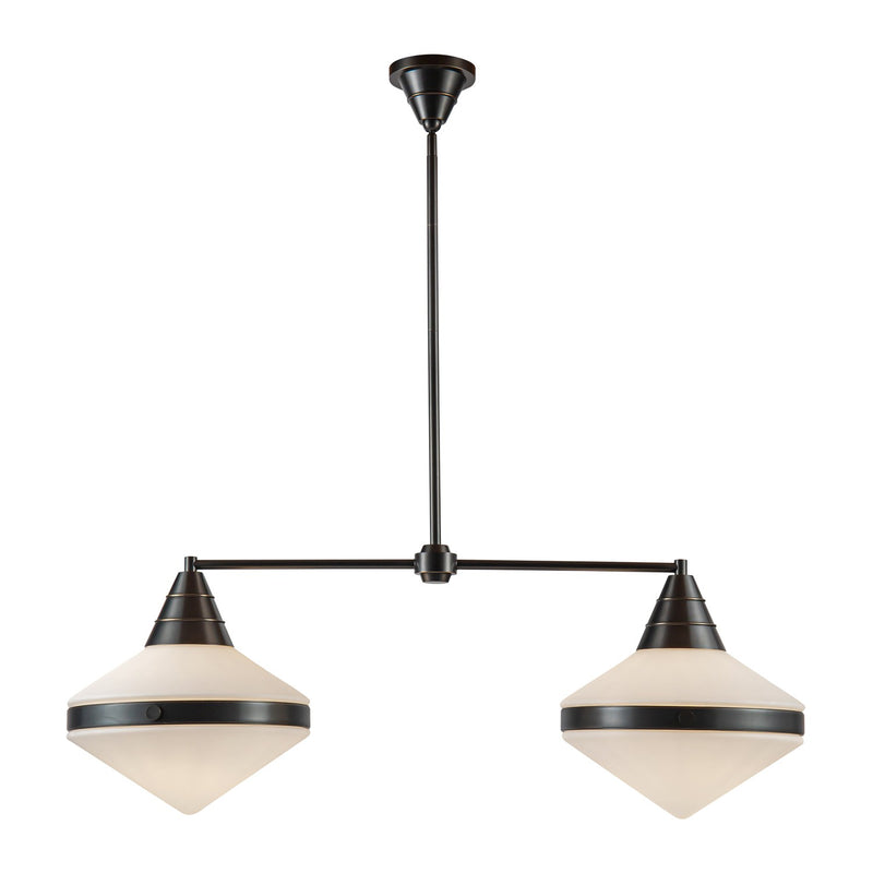 Alora - LP348241UBOP - Two Light Linear Pendant - Willard - Urban Bronze/Opal Matte Glass