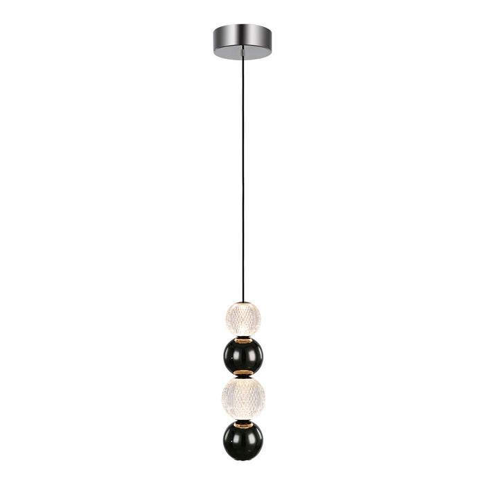 Alora LED Pendant from the Onyx collection in Natural Brass|Polished Nickel finish