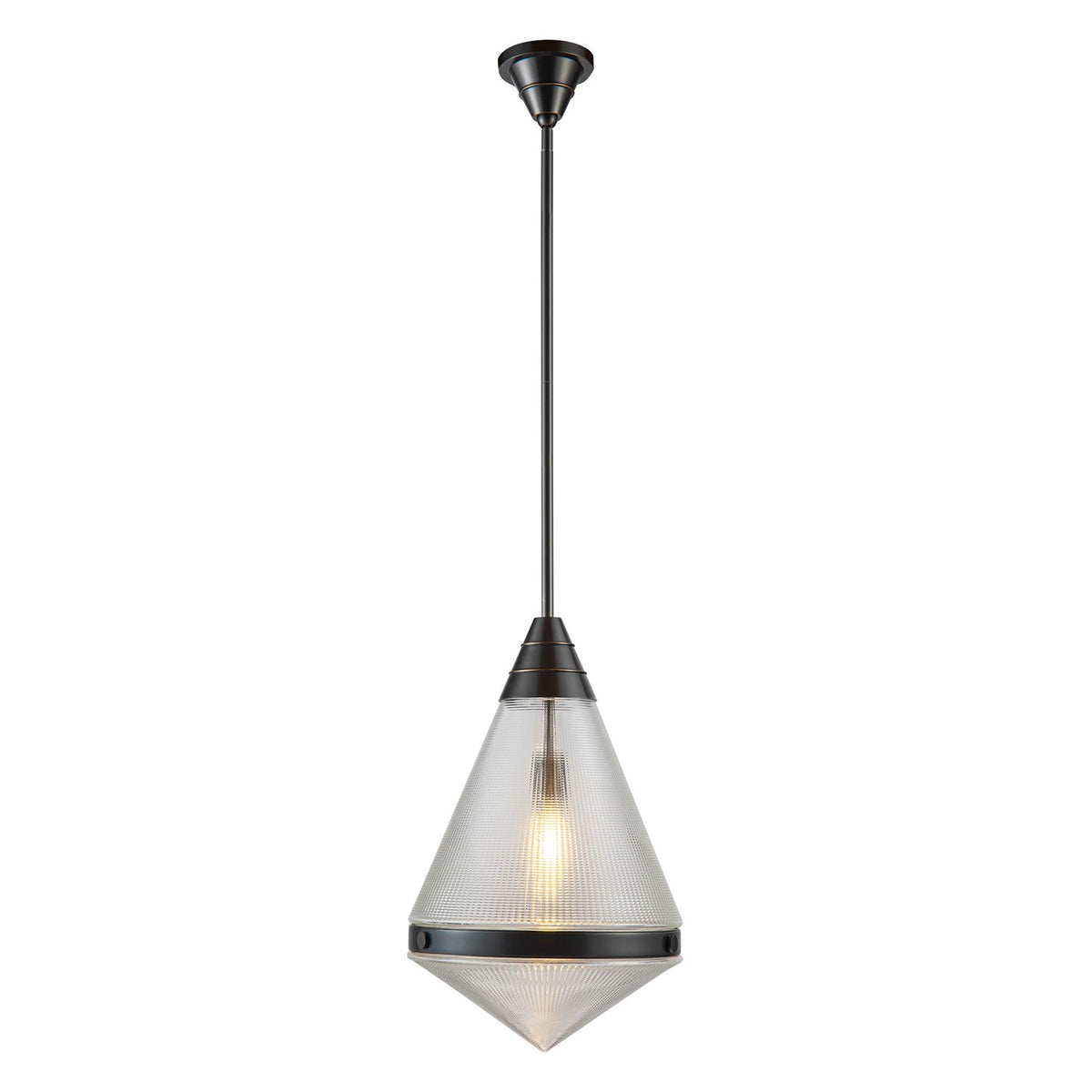 Alora - PD348022UBPG - One Light Pendant - Willard - Urban Bronze/Prismatic Glass