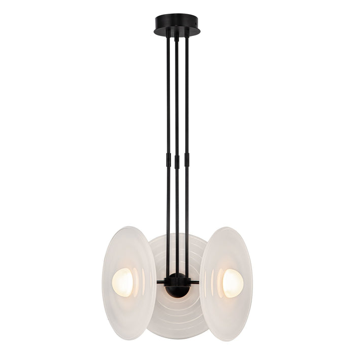 Alora LED Pendant from the Harbour collection in Urban Bronze/Glossy Opal Glass finish
