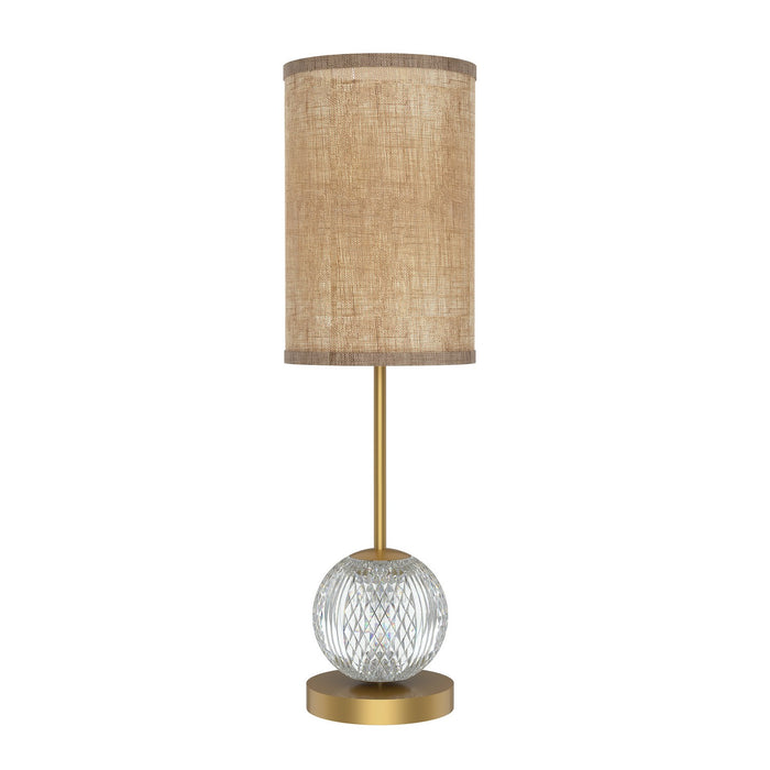 Alora LED Lamp from the Marni collection in Natural Brass/White Linen|Polished Nickel/White Linen finish