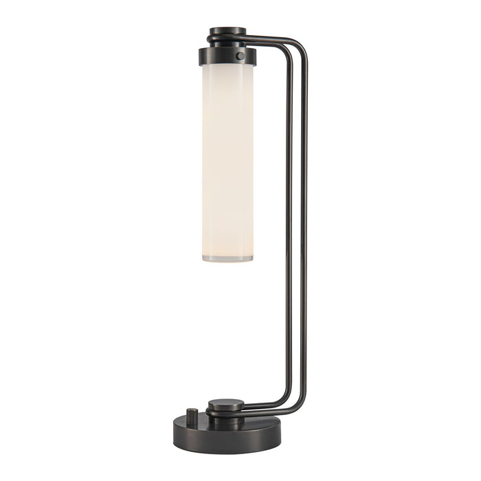 Alora One Light Table Lamp from the Wynwood collection in Urban Bronze/Glossy Opal Glass finish