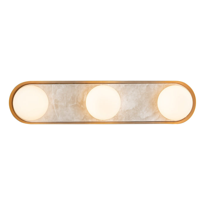 Alora LED Vanity from the Alonso collection in Vintage Brass finish