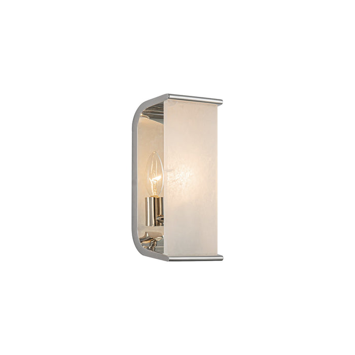 Alora One Light Wall Sconce from the Abbott collection in Polished Nickel/Alabaster finish