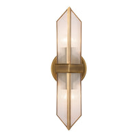 Alora - WV332815VBCR - Two Light Vanity - Cairo - Vintage Brass/Ribbed Glass