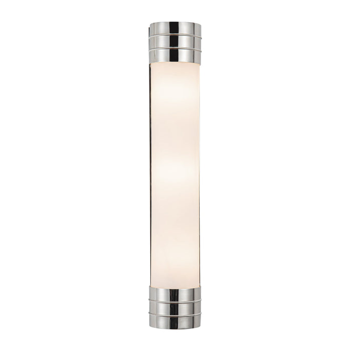 Alora Three Light Vanity from the Willard collection in Polished Nickel/Matte Opal Glass finish