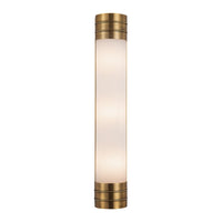 Alora Three Light Vanity from the Willard collection in Vintage Brass/Matte Opal Glass finish