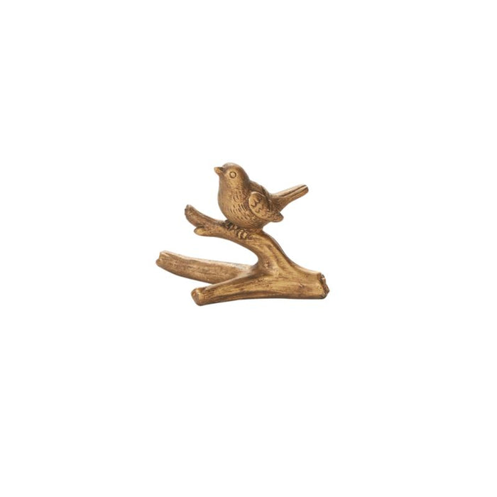 Design Shop Antique-Gold Enchanted Critter Name Card Holder Bird, 1.5" X 2", Set of 6.