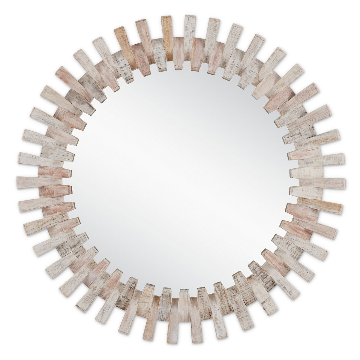 Currey and Company - 1000-0133 - Mirror - Diza Collection - Whitewash/Mirror